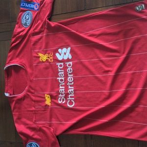 2019-20 Liverpool Mo Salah Jersey w/ Champions League Patches